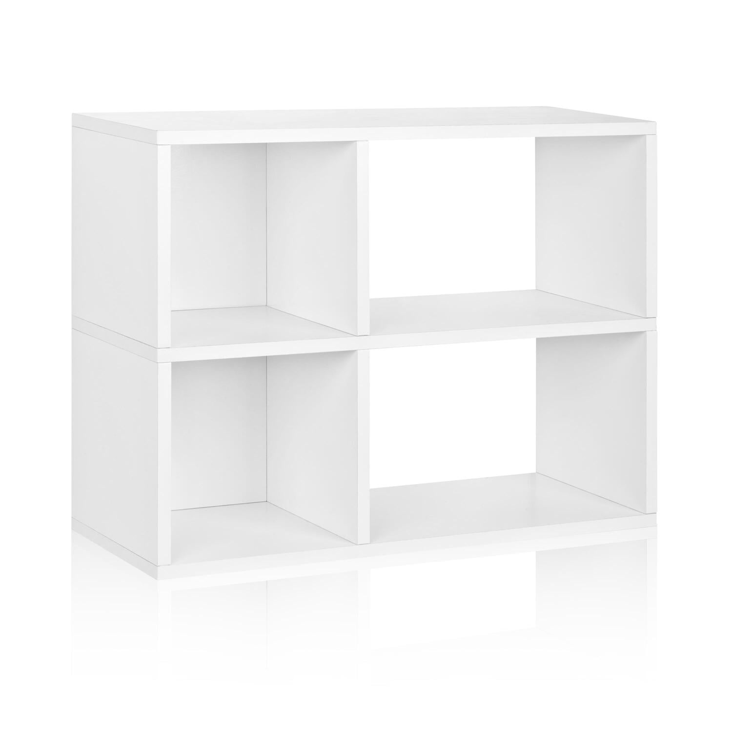 Way Basics Eco Chelsea Bookcase and Cubby StorageFinishWhite,Type2