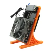 4.8TH/s Bitaxe NerdQaxe++ Bitcoin Lottery Miner with 4Pcs BM1370 ASIC Chip Home Solo Mining BTC Miner Open-source Crypto Lotto Machine,Black Stand