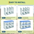 thumbnail image 2 of Qinaqin Resistente Metal Chicken Nesting Box – 6-Compartment Con Vent Holes Resting Platform Pared/Floor Rollaway Laying Nest Para Hens & Ducks Fácil Clean Rustproof Blue 96x48x71cm Without Cover-Blue, 2 of 7