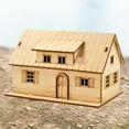 thumbnail image 6 of Miniature House 3D Model Architecture Wooden Material Desktop Decorative Diorama for Adults Kids Hobby, 6 of 9