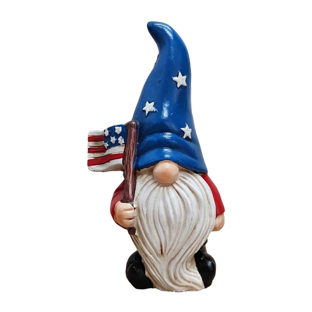 Tong Figurines de Lutins Patriotiques Décorations du 4 Juillet 3 Pcs Lutins en Résine Rouges Blancs Bleus Statues de Lutins pour la Fête de l'Indépendance Jour du Souvenir Jour des Anciens Combattants