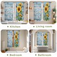 thumbnail image 6 of Spring Sunflower Kitchen Curtains, Bee Wooden Grain Country Rustic Light Filtering Window Curtain Panels, 2Pcs Rod Pocket Window Treatments Set for Living Room Bathroom Bedroom 42x63 Inches, 6 of 9