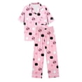 thumbnail image 5 of JAJAHO Halloween Pajamas Women 2 Piece Set Pumpkin Ghost Matching Button Shirt With Pants, 5 of 5