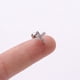 thumbnail image 1 of Pendientes de circonita con forma de copo de nieve, pendientes de bola giratoria de acero inoxidable, joyería creativa para perforar la oreja, pendientes de estrella de cinco puntas, 1 of 6