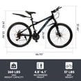 thumbnail image 4 of 26 Inch Front Suspension Mens Mountain Bike, Shimano 21 Speed, Dual Disc Brake Bike for Men Womens Teen Adult Bicycle With Bike Lock And Air Pump, 4 of 11