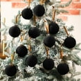 thumbnail image 6 of 15 Pcs Velvet Christmas Balls Bulk Flocked Christmas Tree Ball Ornaments Plastic Xmas Decorative Hanging Ornaments, 6 of 6