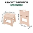 thumbnail image 2 of Uxcell Taburete de paso plegable de 8" para adultos, capacidad de 88 lbs, taburete antideslizante con mango, rosa, pequeño, 2 of 7