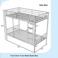 thumbnail image 4 of Twin Over Twin Metal Bunk Bed (Silver), 4 of 13