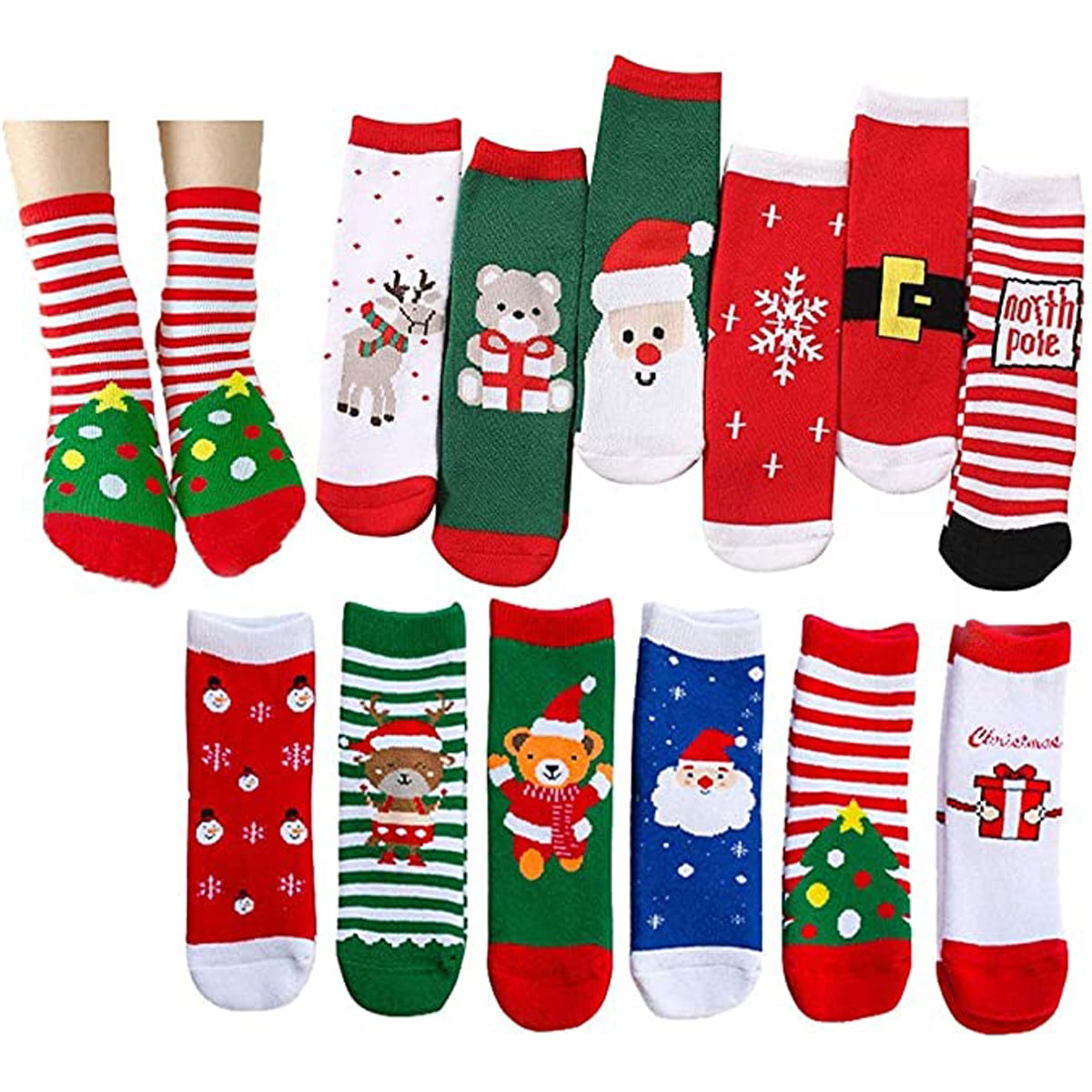 RV camper Christmas Holiday camping Socks from my art.