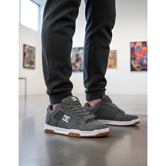 Tenis Dc Shoes Skate Para Hombre Modelo 320188-2GG Color Gris DC Shoes Hombre Stag Gris 320188-2GG