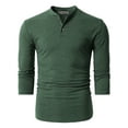 thumbnail image 2 of H2H Mens Casual Slim Fit 3/4 Sleeve Henley Jersey Shirts (CMTTS0205), 2 of 6