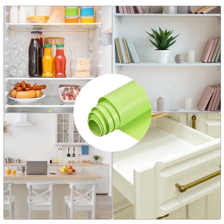 Unique Bargains Furniture Drawer EVA Kitchen Non-Slip Shelf Liner Mat Grass  Green 59.05x19.69 inches