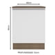 thumbnail image 2 of Mueble de Cocina Madesa Glamy 60 cm 1 Puerta Marrón/Blanco, 2 of 5