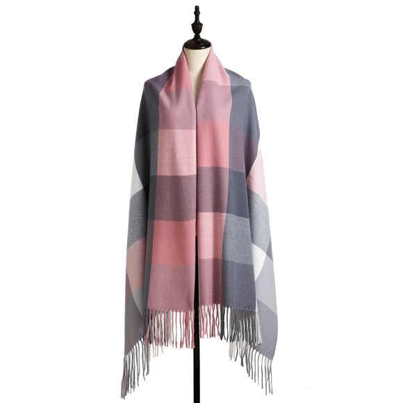 Foulard pour Dames à Rayures, Châle à Carreaux Coloré, Style Élégant pour Dames, Foulard Chaude et Confortable pour l'Automne et l'Hiver