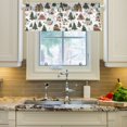 thumbnail image 2 of Yayeee Kitchen Valance Rod Pocket 54" x 18" Living Room Window Curtain, Brown Christmas House, 2 of 6