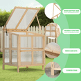 thumbnail image 3 of 2 Tier Foldable Cold Frame Greenhouse, Portable Wooden Greenhouse Garden Cold Frame Raised Planter Box with Shelves, 3 of 4