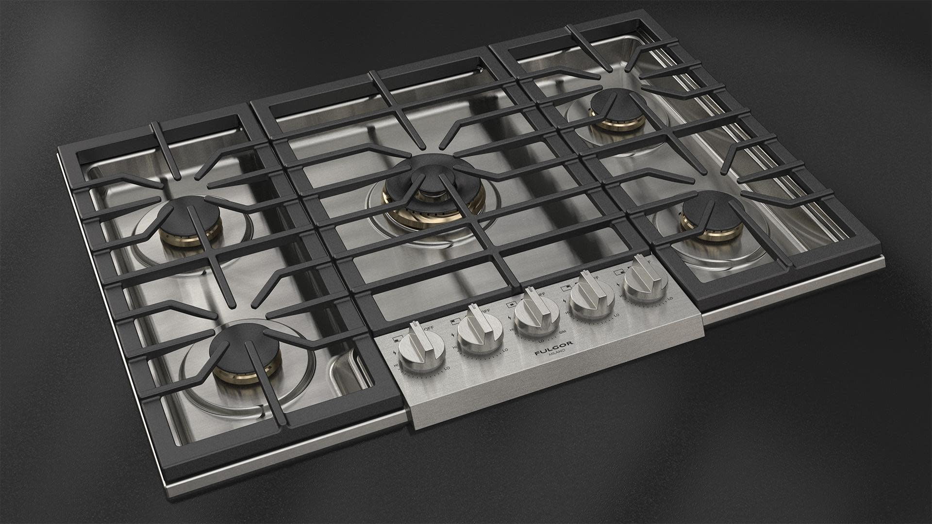 Fulgor Milano F6pgk3052 600 Series 30" Wide 5 Burner Liquid Propane / Natural Gas Cooktop