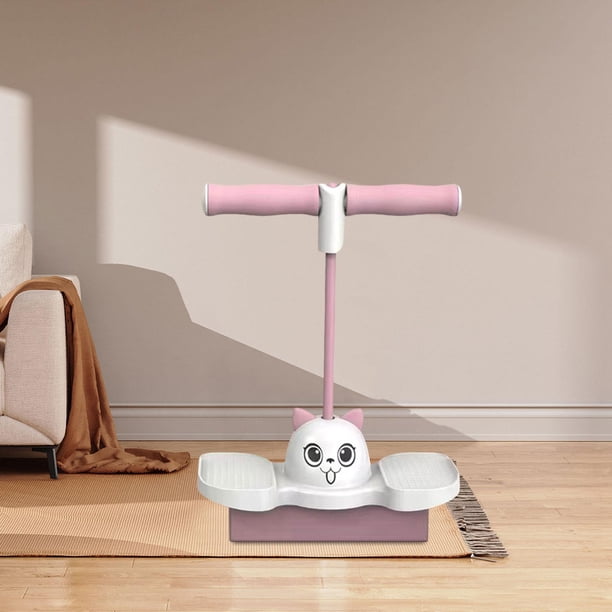 Pogo , juguete de salto para niños y adultos, ejercicio, capacidad de equilibrio, palo Pogo, juguete que rebota para niños, niños, niñas, patio Conejo Rosa