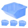thumbnail image 4 of Raindrops 4pcs Plastic Storage Crates For Waterproof Organization In Blue, 4 of 8