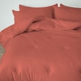 thumbnail image 3 of DNG Creations Brick Red Colour 5 Piece Point Botton Comforter Solid All-Season 550 GSM 100% Egyptian Cotton, 800 Threads Count - California King - Size, 3 of 7