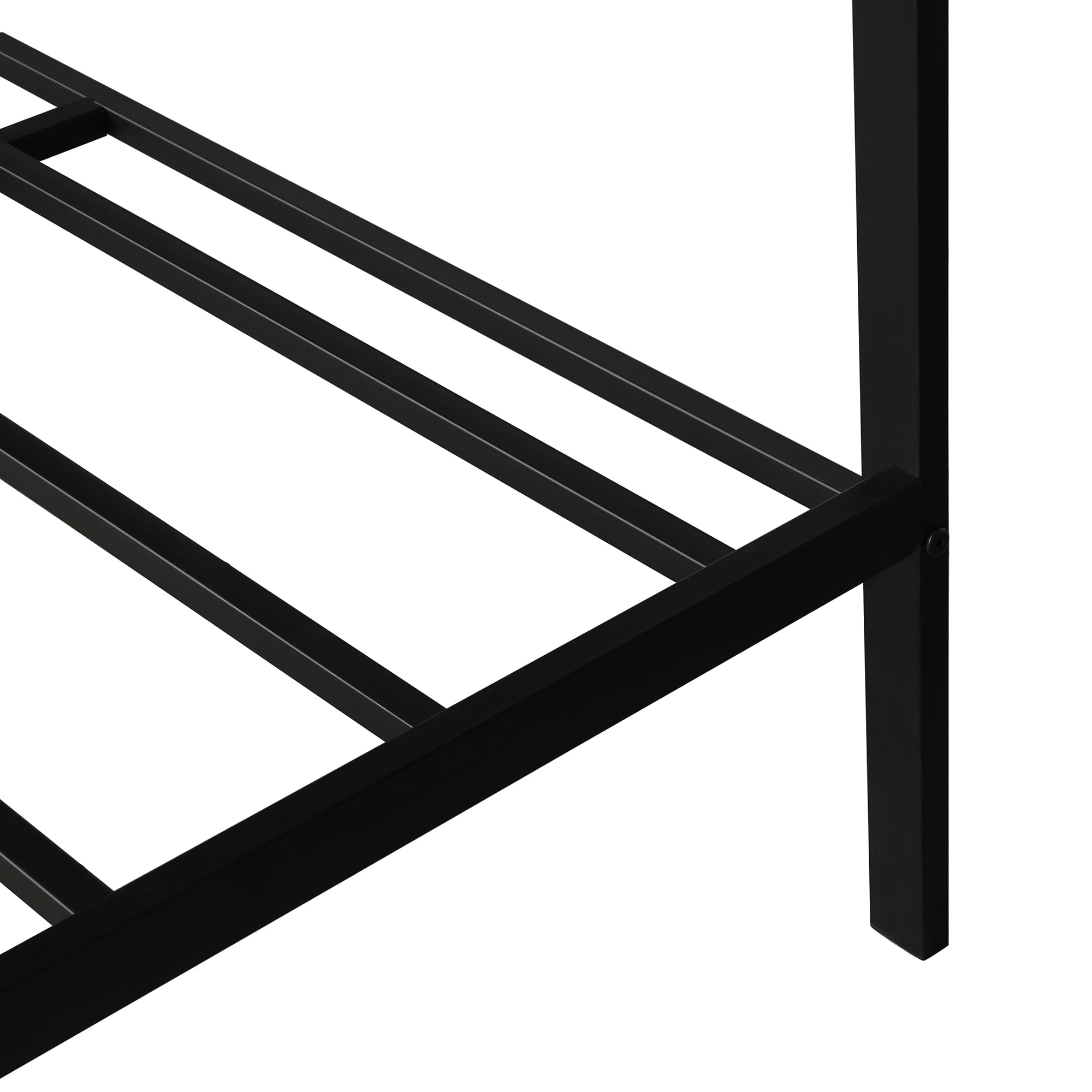 Kepooman Modern Queen Size Metal Bed Frame with Wood Decoration, Platform Bed with Headboard and Footboard, Black Kepooman Modern Queen Size Metal Bed Frame with Wood Decoration, Platform Bed with Headboard and Footboard, Black