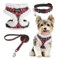 thumbnail image 1 of Juego de arneses navideños para perros SCENEREAL, forro polar cálido, tamaño pequeño, 1 of 7