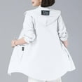 thumbnail image 5 of Dasayo White Coat for Women Windbreaker Full-Zip Plus Size Hiking Hooded Light Weight Jacket Womens Jacket XXL, 5 of 6