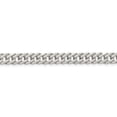 thumbnail image 5 of Auriga Fine Jewelry 925 Sterling Silver 6.25mm 6 Side D/C Flat Double Curb Chain Bracelet 7inch for Women, 5 of 6