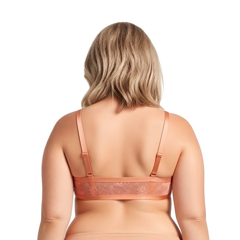 Curve Muse Women's Plus Size Full Coverage Underwire Front Close Bras-2PK-Shrimp Pink,Glass Blue-34C
