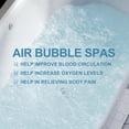 thumbnail image 5 of ANGELES HOME 67" x 31-1/2" Air Bubble Massage Freestanding Soaking Bathtub, LED Light Bathtub with Chrome Drain and Overflow, White Acrylic, 5 of 12