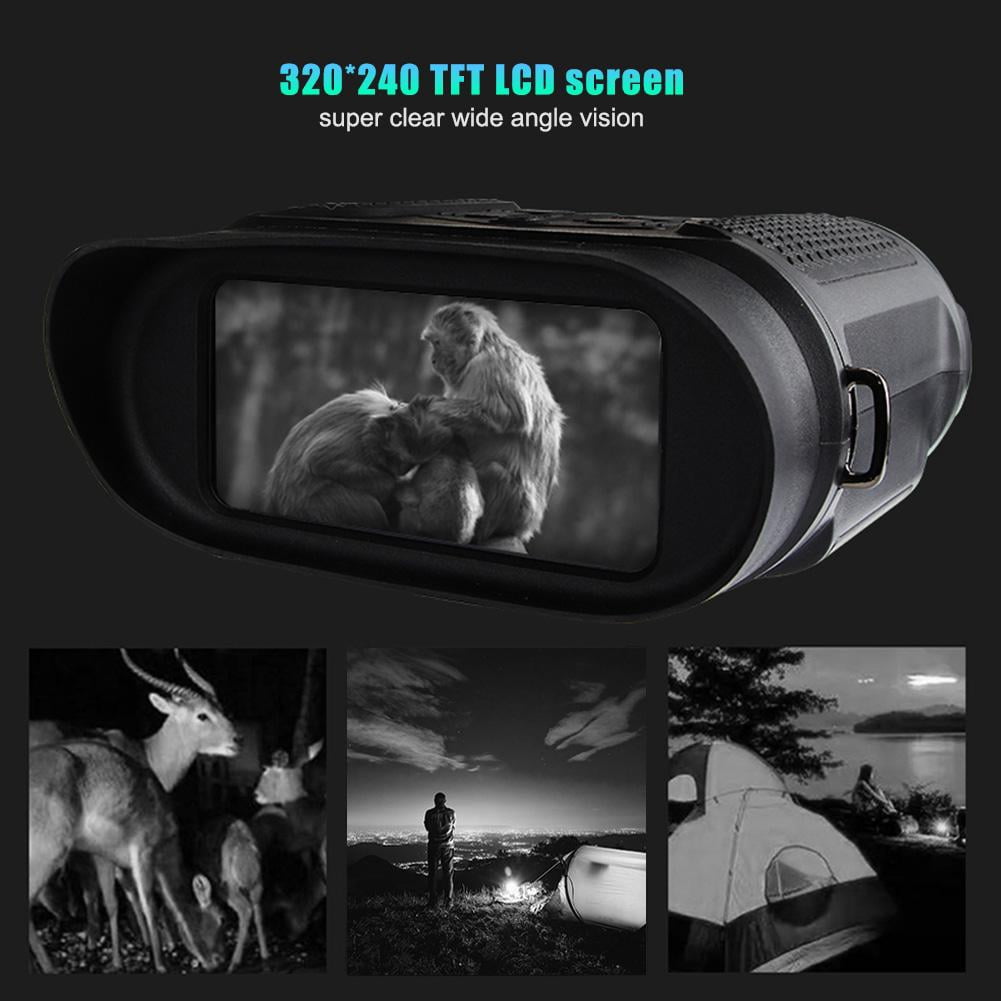 Greensen Night Vision Binoculars, 400m for Full Darkness Infrared Handheld Telescope Multifunctional Camera Video Recorder Outdoor