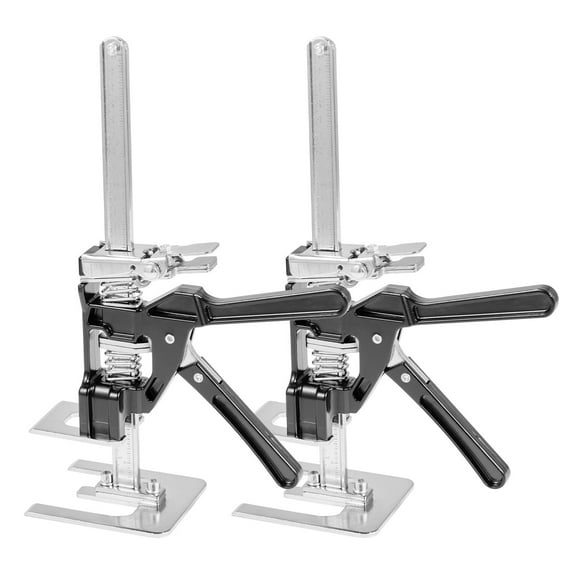 KFFKFF Labor-Saving Arm Jack, Set of 2 with 440 lbs Capacity, Lifts up to 6.5", Durable Metal Hand Tool with Magnetic Level, Dual Adjustment Options, Ideal for Doors, Windows, Furniture, and Woodwork