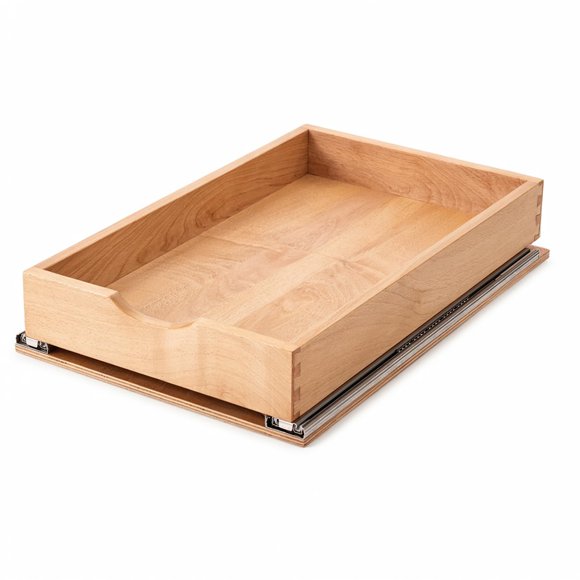 Cajón extraíble para gabinete Draworia de madera maciza de haya con cierre suave