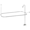 thumbnail image 2 of My Plumbingstuff R2200A Clawfoot Tub Shower Faucet And Rectangular Combo Set - 3 ?-Inch Center-Diverter Faucet In Chrome - Mip Connections - 61 2-Piece Riser With Shower Head - 42 X 27 Shower Ro, 2 of 5