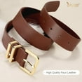 thumbnail image 6 of JASGOOD 3 Pack Leather Belts for Women Fashion Ladies Waist Belt with Gold Buckle, 6 of 11