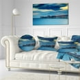 thumbnail image 3 of Designart Wooden Pier and Turquoise Seashore - Pier Seascape Throw Pillow - 12x20, 3 of 5