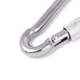 thumbnail image 2 of Wideskall 3.5" Heavy Duty Metal Screw Lock Carabiner Hook Snap Clip D-Ring Chrome Silver - Pack of 10, 2 of 3