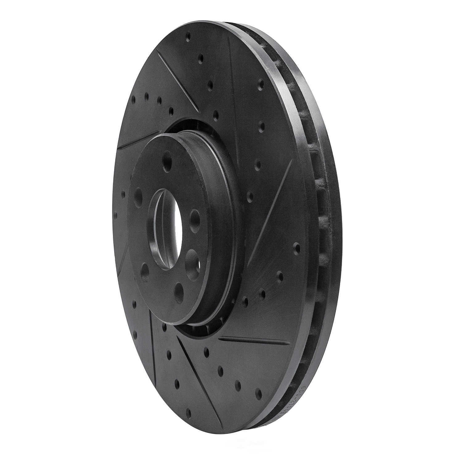 Dynamic Friction Company 633-27043R DFC Brake Rotor - Drilled And Slotted - Black