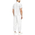 thumbnail image 3 of vastwit Men Plastic Oversized Shirts Pants Set Waterproof Two-piece Outfit Sweat Suit Jogging Sportswear White XL, 3 of 7