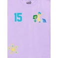 thumbnail image 5 of Inside Out Girls' Athletic Front & Back T-shirt with Embroidery & Straight Leg Fleece Pants, 2-Piece, Sizes 4-16, 5 of 10