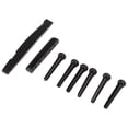 thumbnail image 2 of Guitar Nut Saddle, Lightweight Guitar Bridge Pins Standard Size ABS Plastic Scratch Resistant Black  For Stringed Instruments, 2 of 8