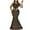 CL8, variant on BintaRealWax African Women's Banquet Long Dress Floral and Pearl Accessories Waxed Printed Cotton Fabrics Elegant Evening Long Dresses