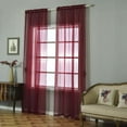thumbnail image 6 of Efavormart 2 Panels Burgundy Sheer Organza Window Drapery with Rod Pocket Window Treatment Curtain Panels - 52"x 108", 6 of 11