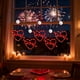 thumbnail image 4 of Luces de cortina LED, tiras rojas en forma de corazón - Alimentadas por pilas, ventosa colgante, decoración romántica para la propuesta de matrimonio, interior exterior, 20x20cm, pack de 3, 4 of 6