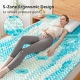 thumbnail image 2 of 2 Inch 5 Zone Memory Foam Mattress Topper Queen Size, Comfortable Mattress Topper for Back Pain Relief, Gel Infused Bed Topper, Blue, 2 of 7
