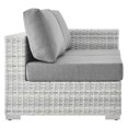 thumbnail image 4 of Lounge Loveseat Sofa, Rattan, Wicker, Grey Gray, Modern Contemporary Urban Design, Outdoor Patio Balcony Cafe Bistro Garden Furniture Hotel Hospitality, 4 of 8