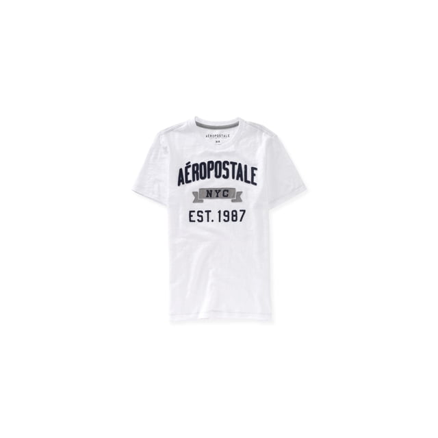 Camiseta gráfica Aeropostale NYC para hombre, blanca, mediana Aeropostale Camiseta gráfica