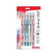 thumbnail image 1 of Boligrafo de gel Pentel Sunburst K908MBP5M1 punta media permanente pack de 5 unidades, 1 of 5