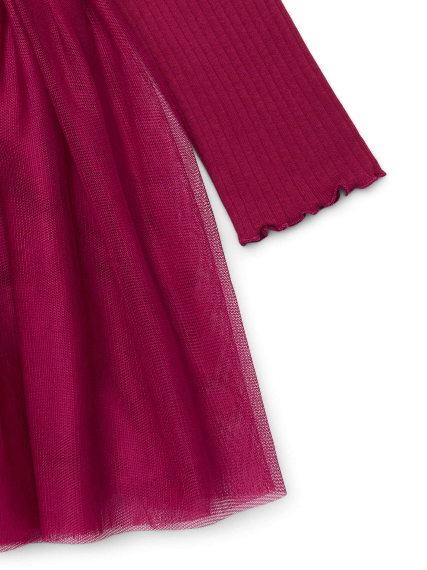 Wonder Nation Toddler Girls Tutu Dress with Long Sleeves, Sizes 12M-5T