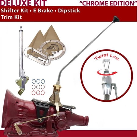 American Shifter TH200 Shifter Kit Chrome 23 in. E Brake Trim Kit Dipstick for DD4ED